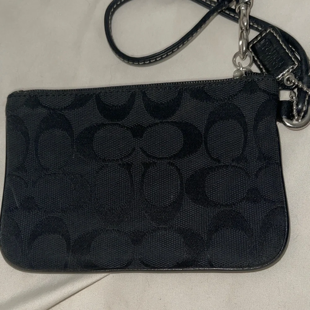 Coach Black Signature Wristlet